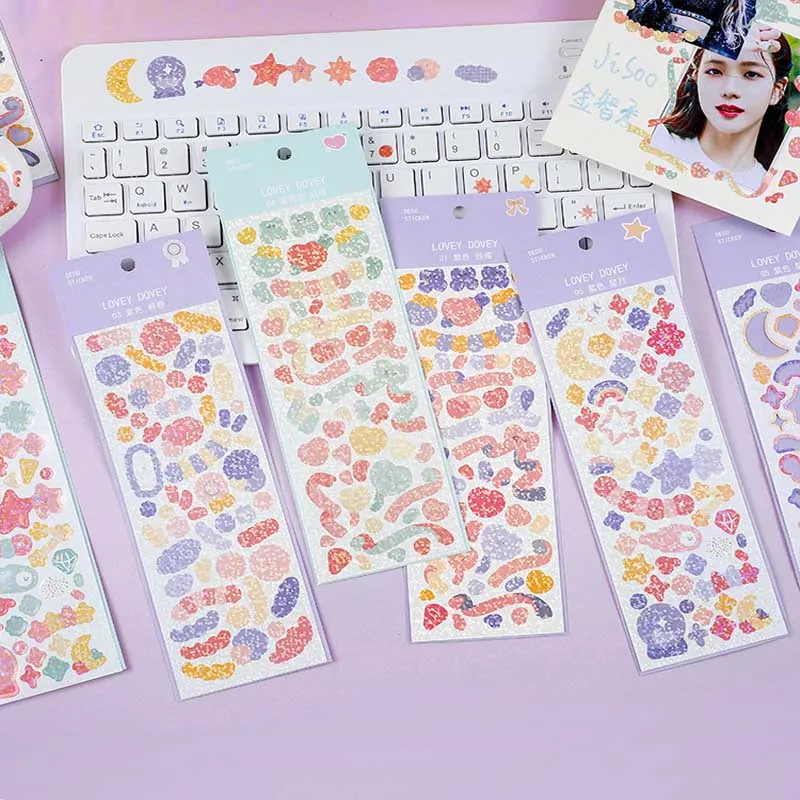 1 Sheet Lovely Laser Bling Ribbon Scrapbook Stickers Confetti Decoration DIY Photo for Journal Diary Album Stationery Supplies
1 Sheet Lovely Laser Bling Ribbon Scrapbook Stickers Confetti Decoration DIY Photo for Journal Diary Album Stationery Supplies
