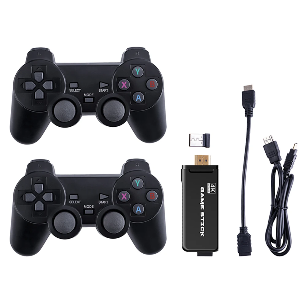 4K Retro Video Game Console With 2.4G Wireless Gamepads 3500+ Classic Game Stick Video Game Console Mini Controller For PS1/N64 
4K Retro Video Game Console With 2.4G Wireless Gamepads 3500+ Classic Game Stick Video Game Console Mini Controller For PS1/N64