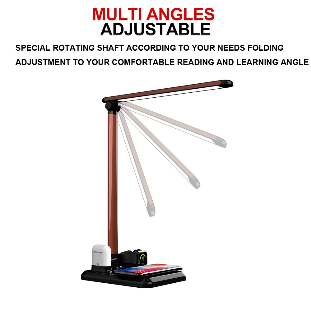 5W table lamp 4 in 1 multi-function wireless charger for Iphone iwatch And Airpods touch reading table lamp
5W table lamp 4 in 1 multi-function wireless charger for Iphone iwatch And Airpods touch reading table lamp
