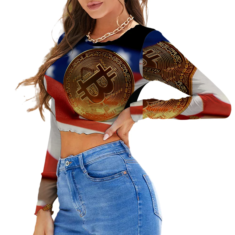 Cryptocurrency B Bitcoin Women'S Long-Sleeved T-Shirt Cryptocurrency Blockchain Christmas T-Shirt High Waist Crop Top
Cryptocurrency B Bitcoin Women'S Long-Sleeved T-Shirt Cryptocurrency Blockchain Christmas T-Shirt High Waist Crop Top