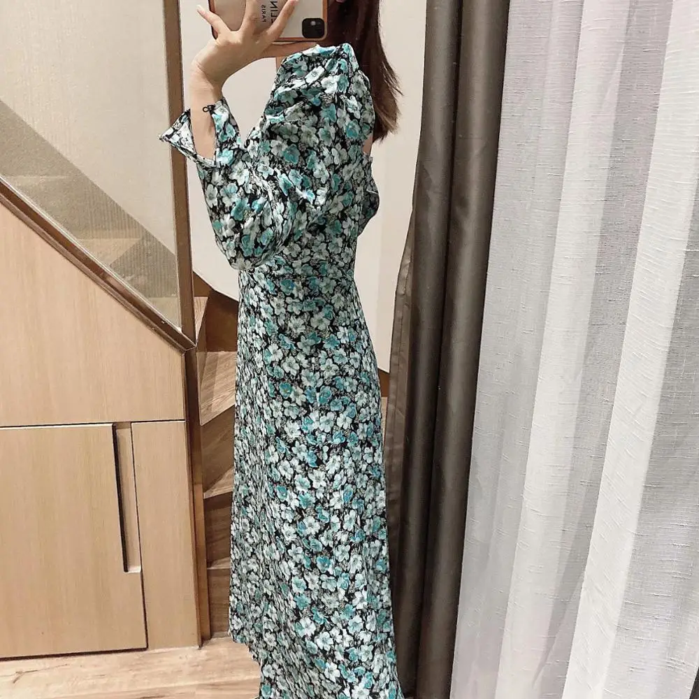 ZA 2020 new Fashion Square Collar flower print Dresses long sleeve Ladies Split Dress Slim Vestidos Spring long Dress
ZA 2020 new Fashion Square Collar flower print Dresses long sleeve Ladies Split Dress Slim Vestidos Spring long Dress