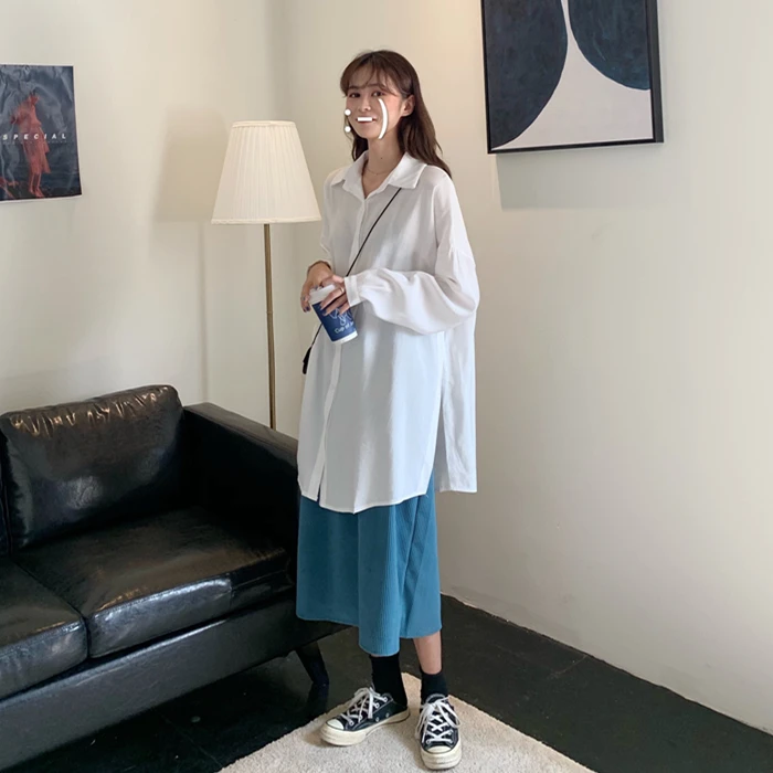 Large Size White Women's Summer Thin Sun-Protection Fat mm Idle Style Casual Loose Split Mid-Length Shirt
Large Size White Women's Summer Thin Sun-Protection Fat mm Idle Style Casual Loose Split Mid-Length Shirt