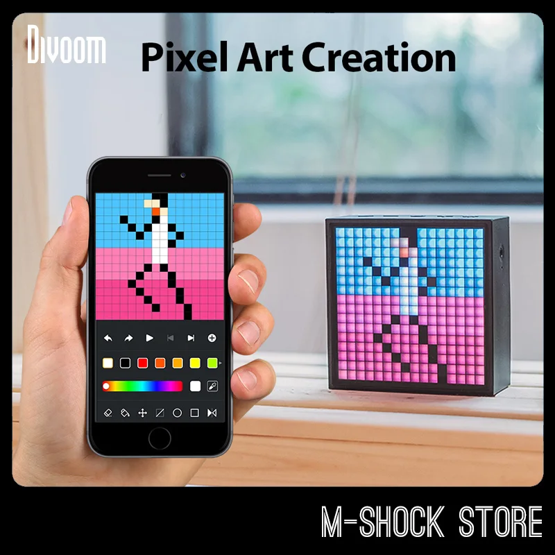 Divoom Timebox EVO Pixel Art Bluetooth Speaker Game Desk Light Decoration DIY LED Display Screen Board Friend Birthday Gift
Divoom Timebox EVO Pixel Art Bluetooth Speaker Game Desk Light Decoration DIY LED Display Screen Board Friend Birthday Gift