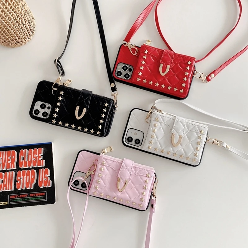 Luxury Leather Card Slot Lanyard Crossbody Wallet Phone Case For iPhone 12 MINI 11 Pro XS MAX XR X 7 8 Plus Shoulder Strap Cover
Luxury Leather Card Slot Lanyard Crossbody Wallet Phone Case For iPhone 12 MINI 11 Pro XS MAX XR X 7 8 Plus Shoulder Strap Cover
