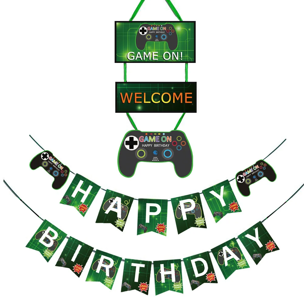Boys Pixel Game On Gamepad HAPPY BIRTHDAY Hanging Banner Door Couplet Swirls Spiral Cake Toppers Baby Shower Party Decorations
Boys Pixel Game On Gamepad HAPPY BIRTHDAY Hanging Banner Door Couplet Swirls Spiral Cake Toppers Baby Shower Party Decorations