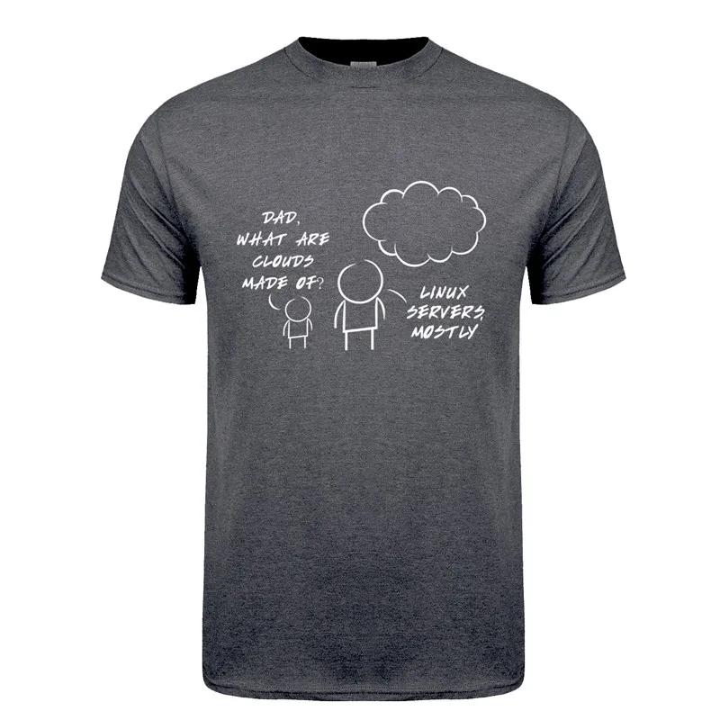 Linux servers Mostly Cloud T Shirt Summer Men Short Sleeve Cotton Computer Programmer Tshirt Funny Man T-shirts JL-108
Linux servers Mostly Cloud T Shirt Summer Men Short Sleeve Cotton Computer Programmer Tshirt Funny Man T-shirts JL-108