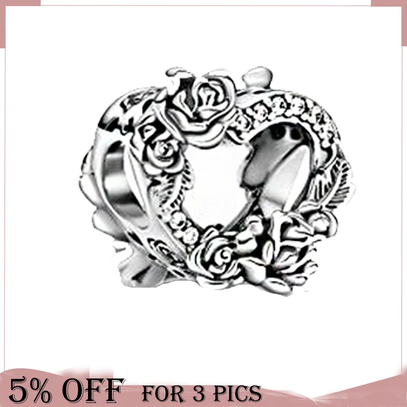 2021 New 925 Sterling Silver Bead Openwork Silver Rose Charms Fit Original Pandora Bracelets Women Valentine's Day Jewelry Gift
2021 New 925 Sterling Silver Bead Openwork Silver Rose Charms Fit Original Pandora Bracelets Women Valentine's Day Jewelry Gift