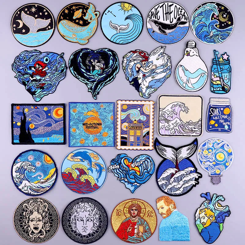 Wilderness Patch Iron On Patches On Clothes Van Gogh Embroidered Patches For Clothing Waves Patch For Clothes Badges Stickers
Wilderness Patch Iron On Patches On Clothes Van Gogh Embroidered Patches For Clothing Waves Patch For Clothes Badges Stickers