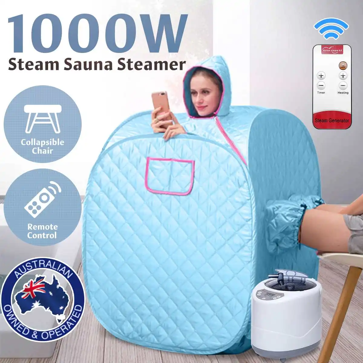 Portable Steam Sauna Spa Room Home Beneficial Full Body Slimming Folding Detox Therapy Steam Fold Sauna Cabin Sauna Generator
Portable Steam Sauna Spa Room Home Beneficial Full Body Slimming Folding Detox Therapy Steam Fold Sauna Cabin Sauna Generator