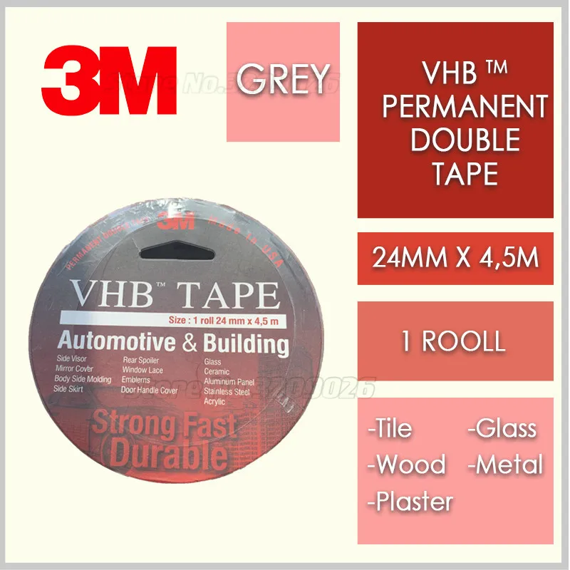 100% Authentic Acrylic Foam Tape 24/12mmx4.5m 3M VHB '' Very High Bond '' Permanent Double Sided Tape Car Home Office Decoration
100% Authentic Acrylic Foam Tape 24/12mmx4.5m 3M VHB '' Very High Bond '' Permanent Double Sided Tape Car Home Office Decoration