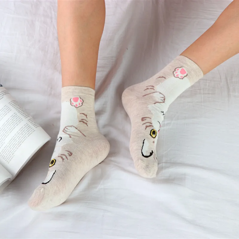 5 Pairs Spring Newly Cute Cartoon Cat Animal Print Women Crew Socks Combed Cotton Brand Quality Comfortable Lady Casual Socks
5 Pairs Spring Newly Cute Cartoon Cat Animal Print Women Crew Socks Combed Cotton Brand Quality Comfortable Lady Casual Socks