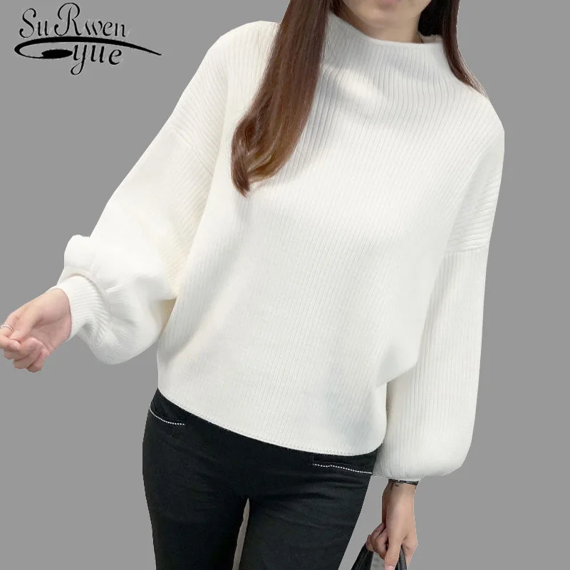 Loose Knitted Sweater Fashion Turtleneck Batwing Sleeve Pullovers Female Tops Winter Women Sweaters Fall 2022 Jumper 6340 | Женская