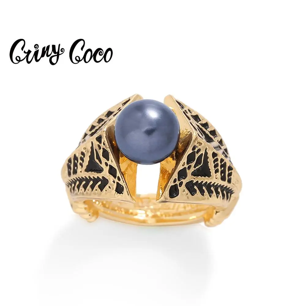 Cring Coco Rings for Women Fashion Hawaiian Black Pearl Jewelry Finger Ring Woman Gold Color Metal Rings Party Holiday Gifts New
Cring Coco Rings for Women Fashion Hawaiian Black Pearl Jewelry Finger Ring Woman Gold Color Metal Rings Party Holiday Gifts New