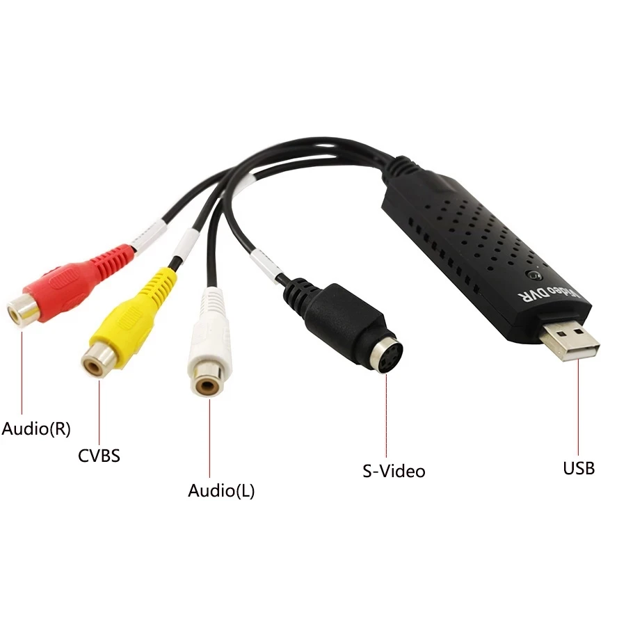 

USB 2.0 Adaptador De Placa De Captura De Video TV DVD VHS Captura De Audio S-Suporte De Conversor De Video USB Win7 / XP/Vista