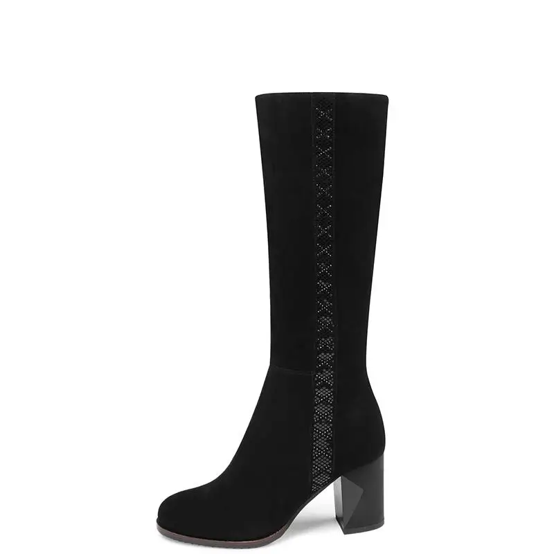 Woman Boots Winter Shoes For Women High-heeled Boots Black Suede Elegant High Boots For Women Bling Fashion Shoes Size 39-41
Woman Boots Winter Shoes For Women High-heeled Boots Black Suede Elegant High Boots For Women Bling Fashion Shoes Size 39-41
