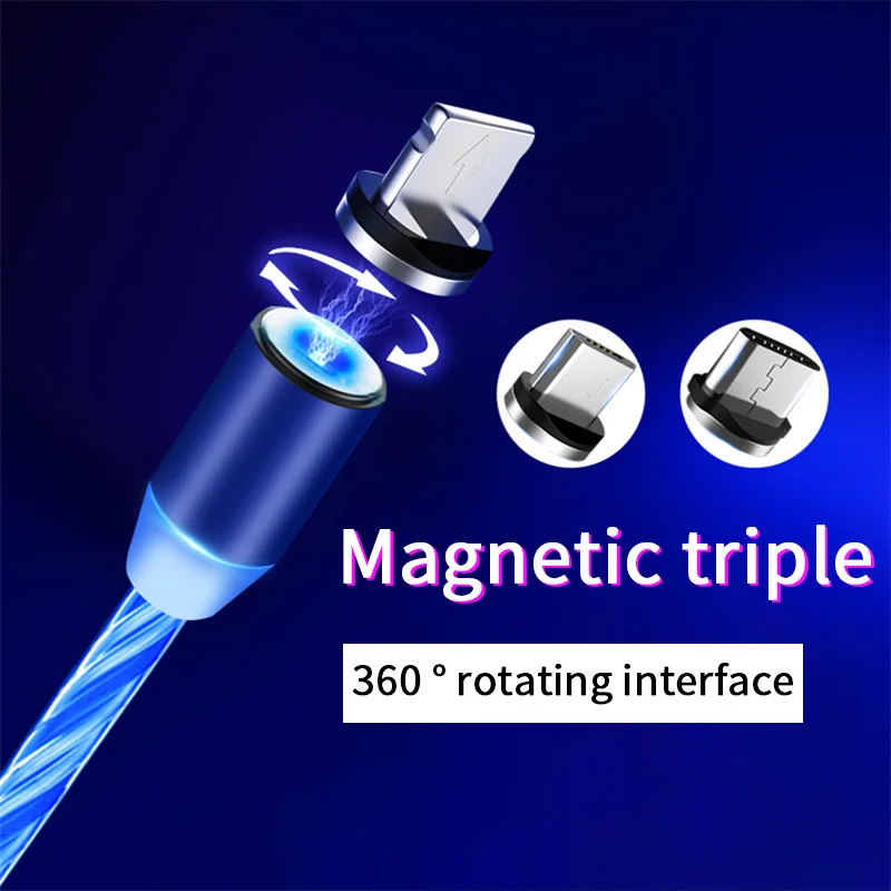 3 in1 LED Flowing Light Magnetic Charging Cable 1m Android IOS Type C Charging Cable For Xiaomi Huawei Samsung
3 in1 LED Flowing Light Magnetic Charging Cable 1m Android IOS Type C Charging Cable For Xiaomi Huawei Samsung