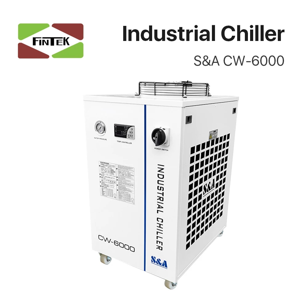 

Original S&A Industrial Chiller CW-6000 70L/min Flow R-410a Refriferant 50/60Hz for Machine Water Colling System