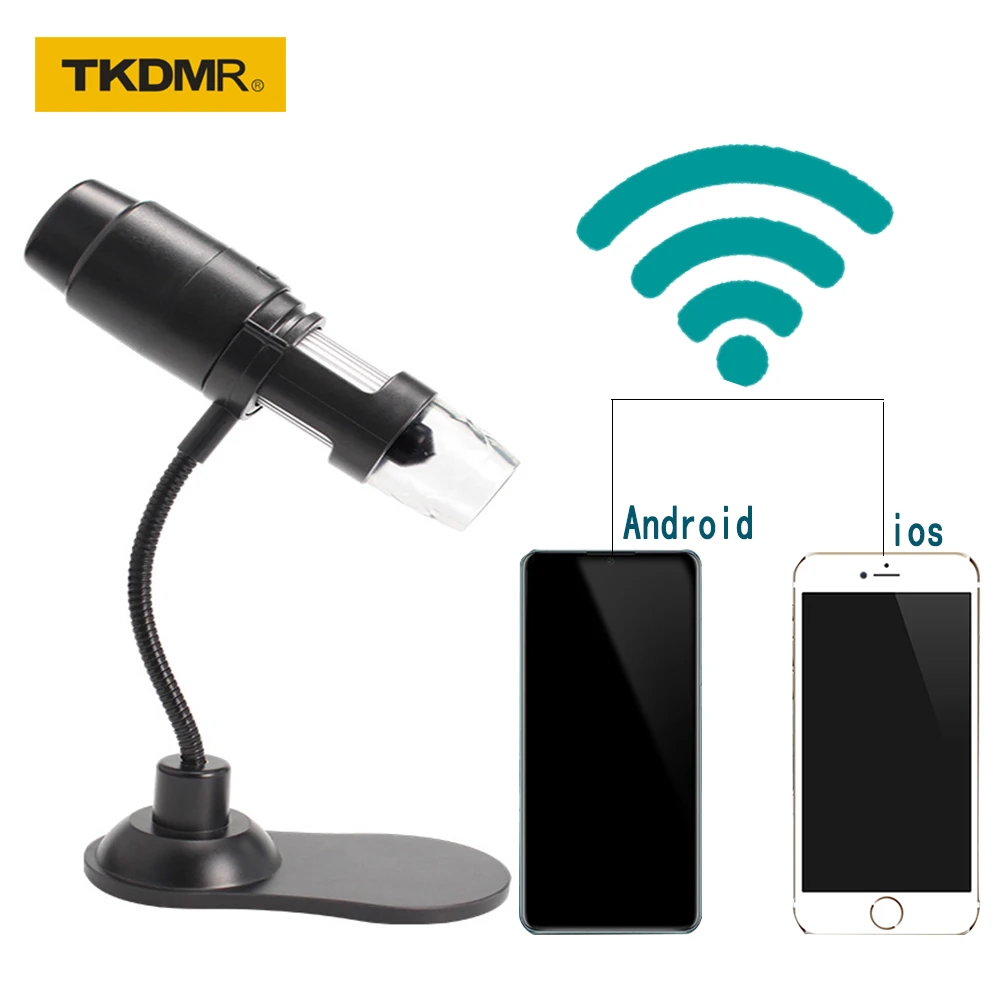 TKDMR 1000X HD ZOOM WiFi Microscope Mobile Phone Microscope Camera 8 LED FOR Smartphone Android IOS PCB Inspection Tools
TKDMR 1000X HD ZOOM WiFi Microscope Mobile Phone Microscope Camera 8 LED FOR Smartphone Android IOS PCB Inspection Tools