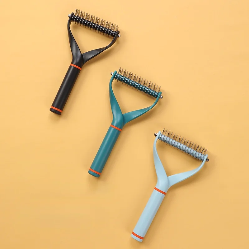 Pet Comb Double-sided Open-knot Comb for Dogs Hair Removal Comb Cat Golden Retriever Teddy Grooming Comb Pet Clean Supplies 
Pet Comb Double-sided Open-knot Comb for Dogs Hair Removal Comb Cat Golden Retriever Teddy Grooming Comb Pet Clean Supplies