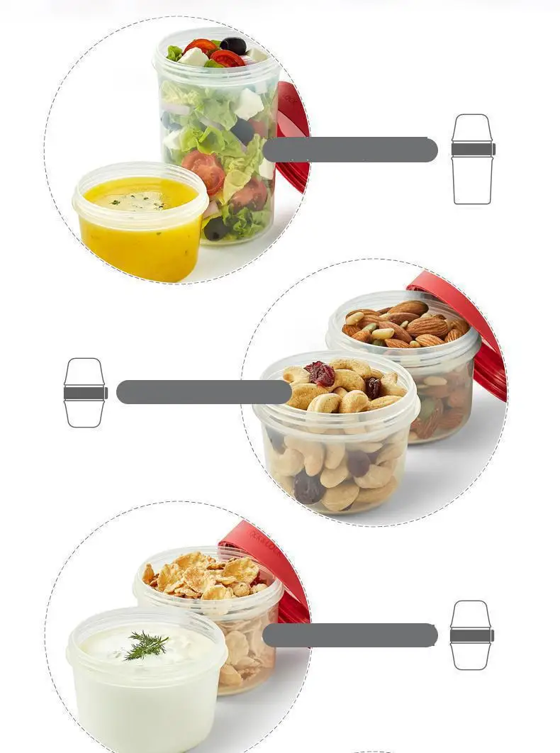 Double-layer Crisper Sealed Container Yogurt Fruit Salad Children's Lunch Box Compartmentary Bento Food 
Double-layer Crisper Sealed Container Yogurt Fruit Salad Children's Lunch Box Compartmentary Bento Food