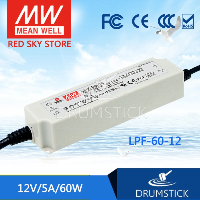 friendly MEAN WELL 12Pack LPF-60-12 12V 5A meanwell LPF-60 12V 60W Single Output LED Switching Power Supply