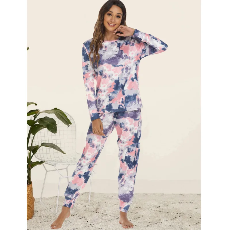 Autumn And Winter Women's New Home Wear Pajamas Suit Long-sleeved Tie-dye + Trousers Chic Pajamas Fashion En*
Autumn And Winter Women's New Home Wear Pajamas Suit Long-sleeved Tie-dye + Trousers Chic Pajamas Fashion En*