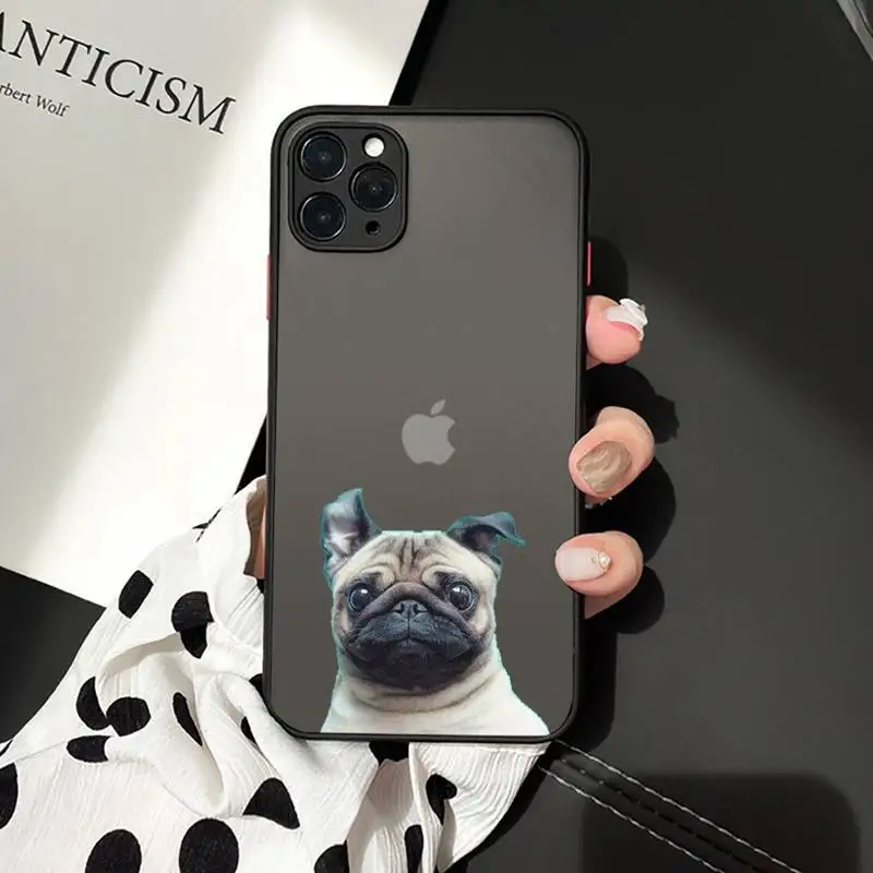Cute cartoon Pug Dog French Bulldog Phone Case matte transparent For iphone 7 8 11 12 plus mini x xs xr pro max cover
Cute cartoon Pug Dog French Bulldog Phone Case matte transparent For iphone 7 8 11 12 plus mini x xs xr pro max cover