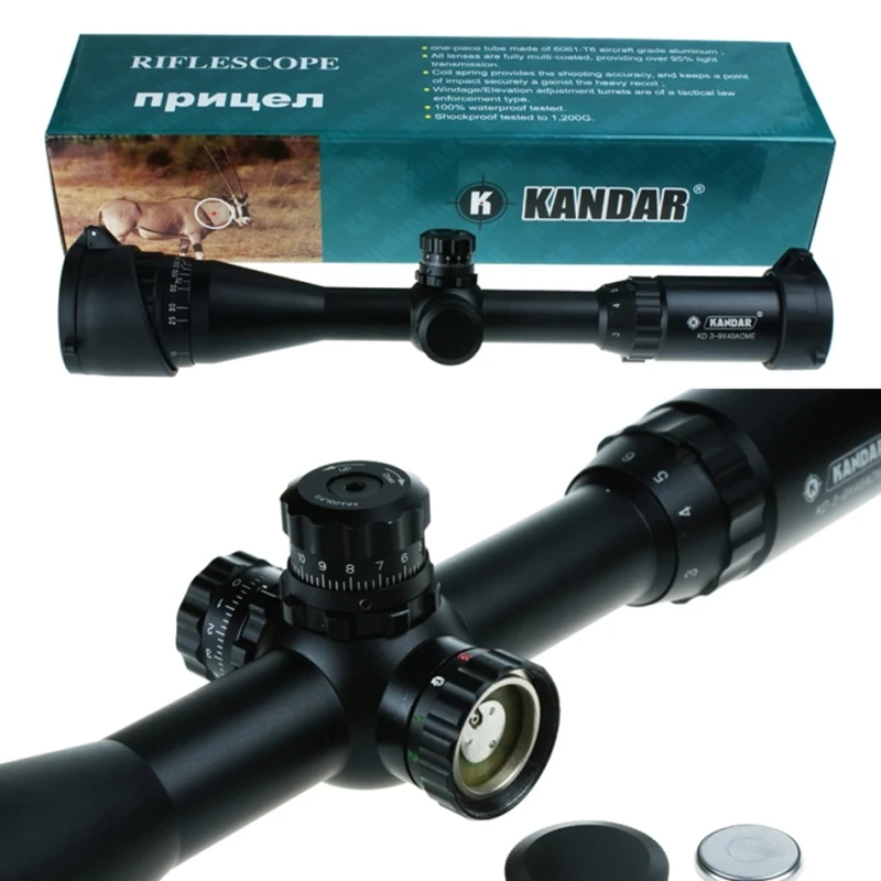 Kandar3-9X40 Green Red optical sight Air Rifle Optics Sniper Compact Riflescopes hunting scopes red dot 21mm mounts CN(Origin)
Kandar3-9X40 Green Red optical sight Air Rifle Optics Sniper Compact Riflescopes hunting scopes red dot 21mm mounts CN(Origin)