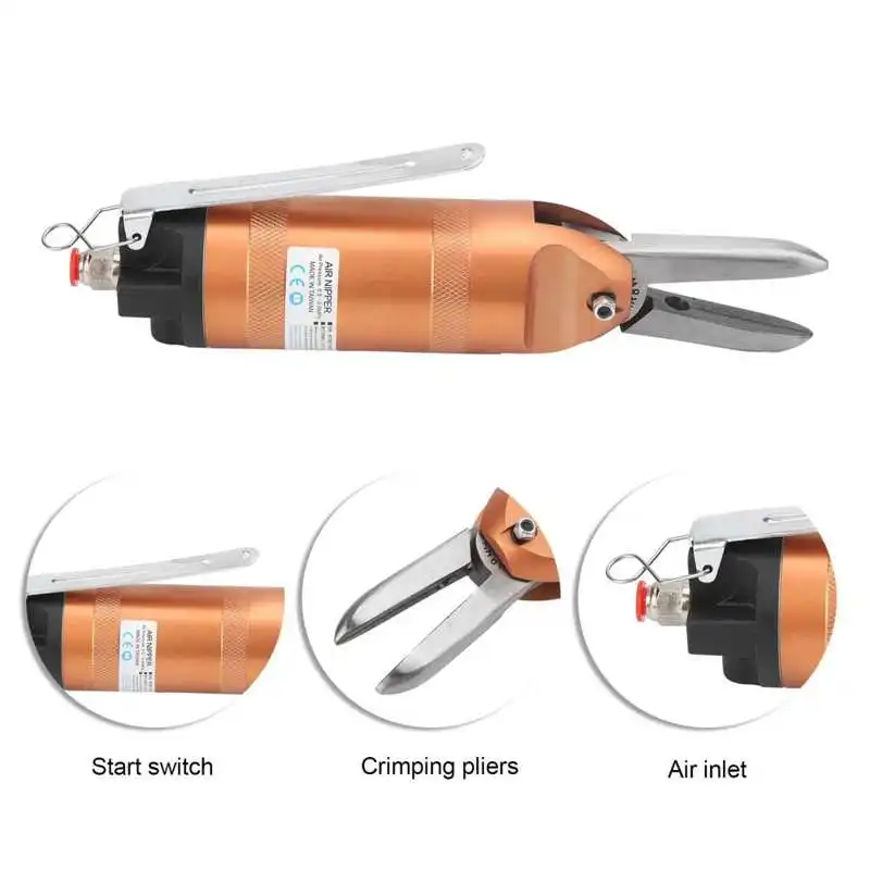 Hardware Tools Pneumatic Crimping Plier KP773 Alloy Steel 2-Ports Air Nipper for Cutting Copper Iron Wire KP773 Air Nipper
Hardware Tools Pneumatic Crimping Plier KP773 Alloy Steel 2-Ports Air Nipper for Cutting Copper Iron Wire KP773 Air Nipper