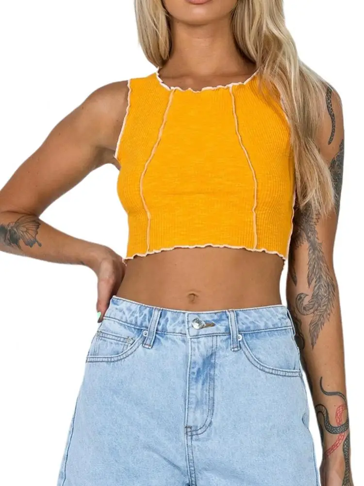 FROPALIA Women Sleeveless T-shirts Slim Tank Tops Summer Round Collar Short Tops
FROPALIA Women Sleeveless T-shirts Slim Tank Tops Summer Round Collar Short Tops