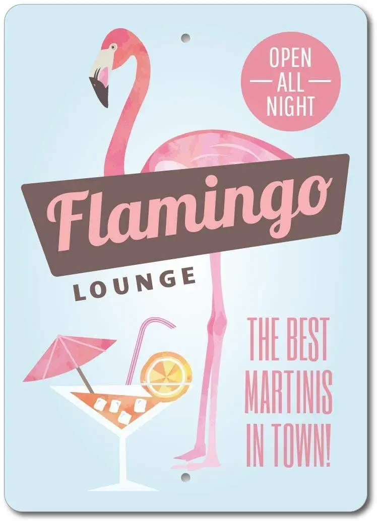 The Old-Fashioned Metal Sign is a Group of Proud red Flamingos, and The Wall of The bar and Pub Garden is Retro and Classic
The Old-Fashioned Metal Sign is a Group of Proud red Flamingos, and The Wall of The bar and Pub Garden is Retro and Classic