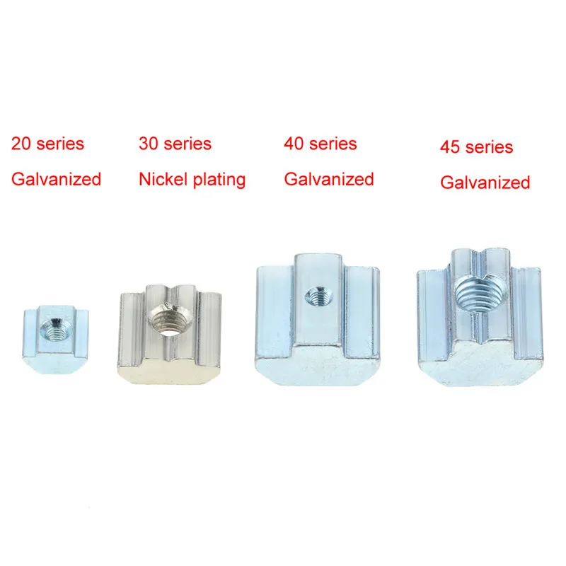 M3 M4 M5 M6 M8 M10 T Block Square nuts T-Track Sliding Hammer Nut for Fastener Aluminum Profile 2020 3030 4040 4545
M3 M4 M5 M6 M8 M10 T Block Square nuts T-Track Sliding Hammer Nut for Fastener Aluminum Profile 2020 3030 4040 4545