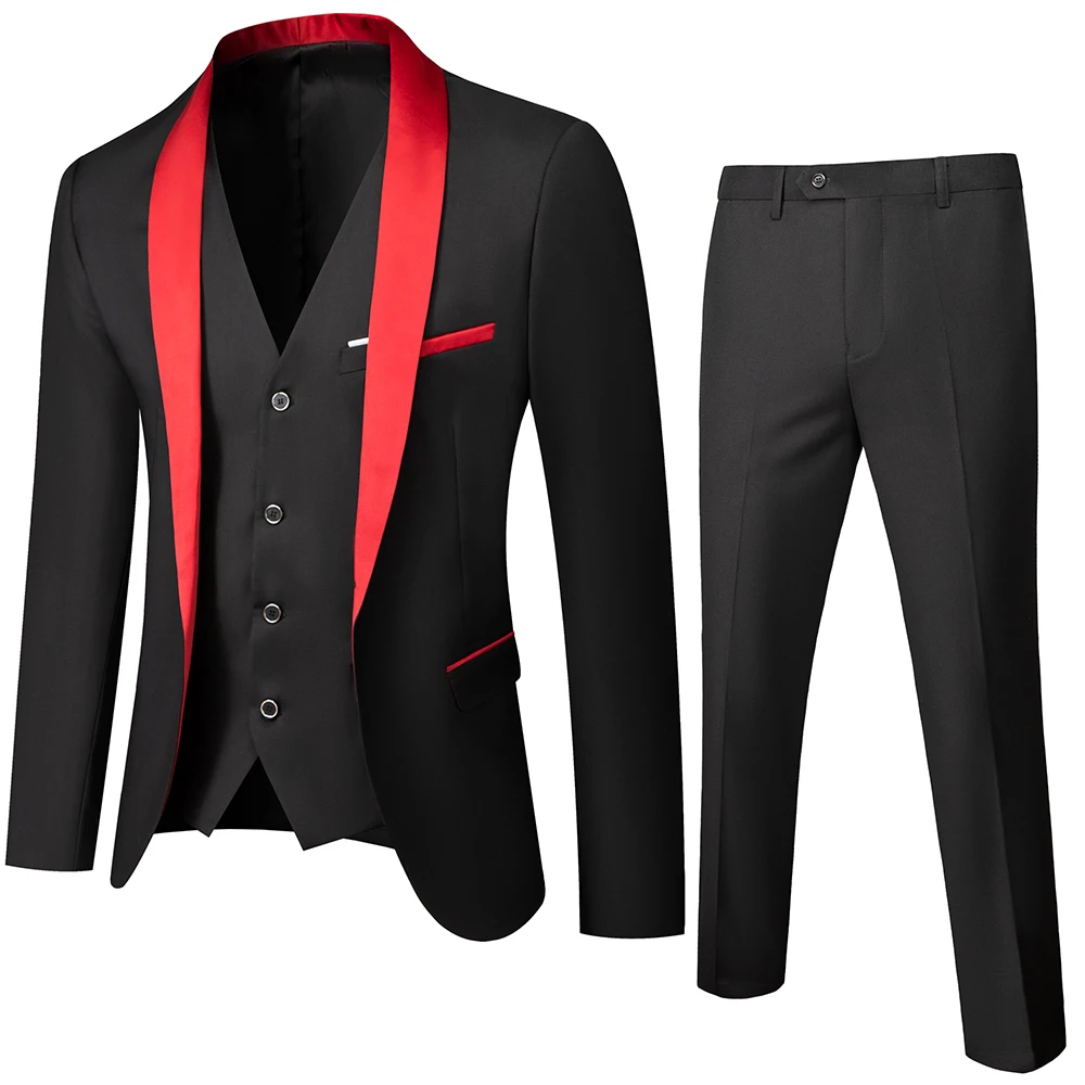 New Arrival Costume 3 Pieces Slim Fit Wedding Tuxedos One Button Peak Lapel Groomsmen Wear Costume Homme Men's Prom Blazer
New Arrival Costume 3 Pieces Slim Fit Wedding Tuxedos One Button Peak Lapel Groomsmen Wear Costume Homme Men's Prom Blazer