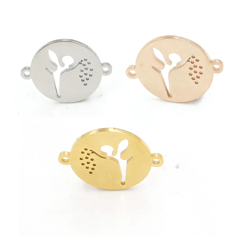 50pc 17*22mm Stainless Steel Mirror Polished 3Color Hollow Angel Connector Charm Pendant DIY Necklace Handmade Craft Wholesale
50pc 17*22mm Stainless Steel Mirror Polished 3Color Hollow Angel Connector Charm Pendant DIY Necklace Handmade Craft Wholesale