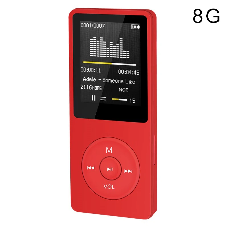 Портативный MP3 MP4 музыкальный плеер без потерь 70 часов воспроизведения FM рекордер
