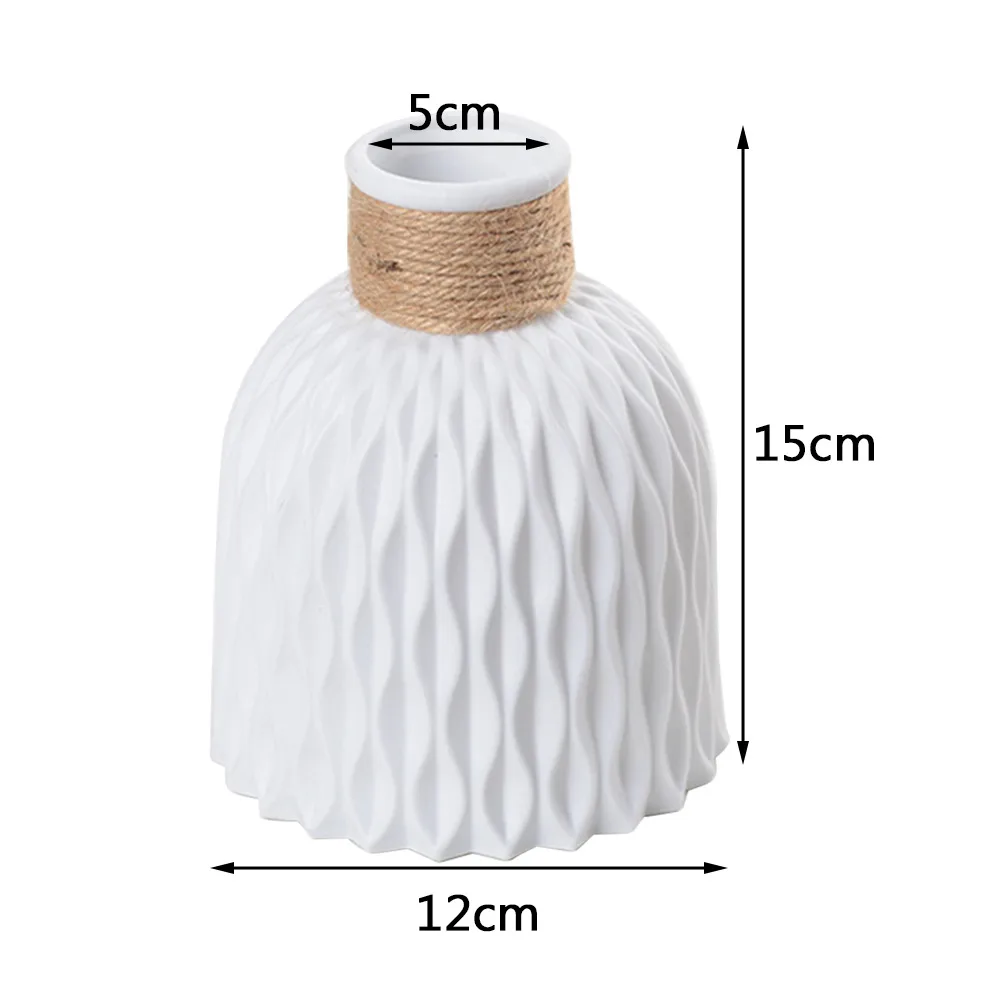 Plastic Vases Home Decor Anti-ceramic Vases Imitation Rattan Flower Vase European Wedding Modern Decorations Unbreakable Basket
Plastic Vases Home Decor Anti-ceramic Vases Imitation Rattan Flower Vase European Wedding Modern Decorations Unbreakable Basket
