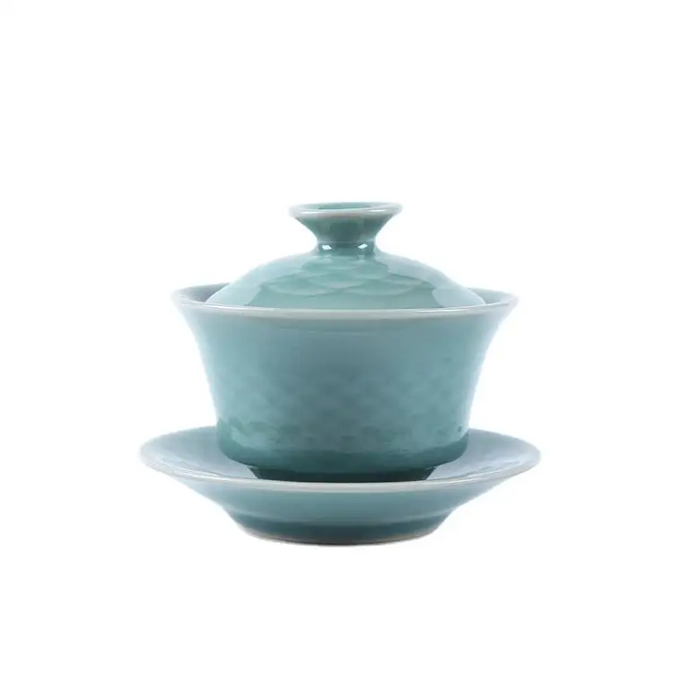 Household Kung Fu Teacup Ceramic Lid Bowl Chinese Longquan Celadon Tureen Vintage Tea Ceremony Porcelain Gaiwan Friends Gift Box 
Household Kung Fu Teacup Ceramic Lid Bowl Chinese Longquan Celadon Tureen Vintage Tea Ceremony Porcelain Gaiwan Friends Gift Box