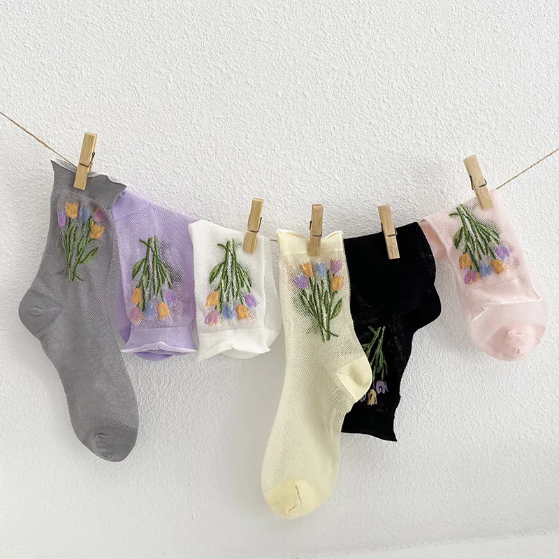 New Japanese Fashion Crew Socks Women Vintage Flower Tulip Mesh SocksSweet Girl Long Socks Fashion Creative Stockings Best Gift
New Japanese Fashion Crew Socks Women Vintage Flower Tulip Mesh SocksSweet Girl Long Socks Fashion Creative Stockings Best Gift