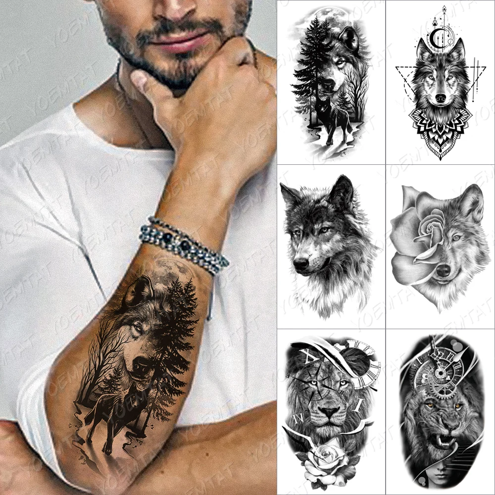 Forest Shadow Wolf Temporary Tattoo Sticker For Men Women Owl Lion Waterproof Fake Henna Tiger Animal Body Art Tatoo Decal
Forest Shadow Wolf Temporary Tattoo Sticker For Men Women Owl Lion Waterproof Fake Henna Tiger Animal Body Art Tatoo Decal