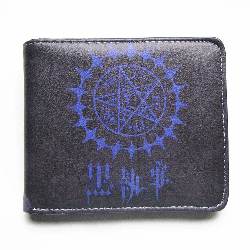 Black Butler Anime Short Wallet Sebastian Michaelis and Ciel Phantomhive Bifold Coin Purse Gift | Багаж и сумки
