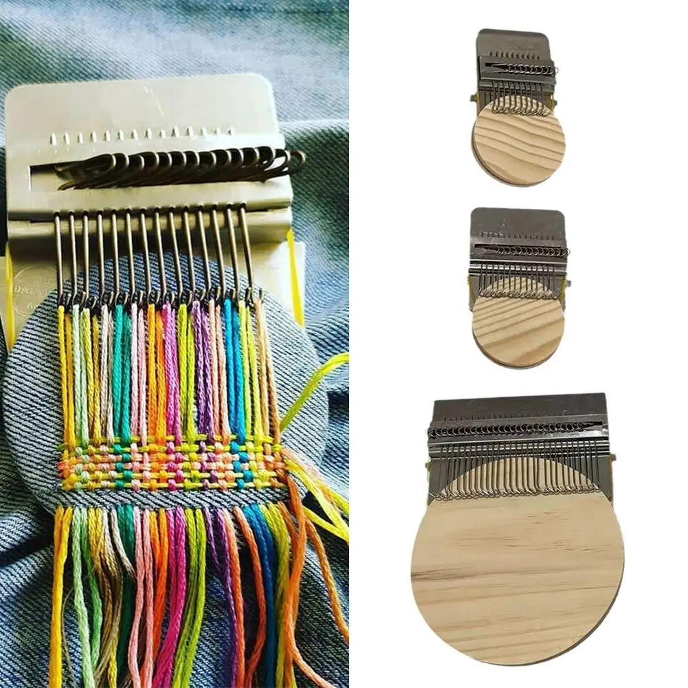 

DIY Creative Braiding Patching Machine Mini Hand Knitting Loom Wooden Speed Weve Type Small Loom Tool Stitching Knitting Loom