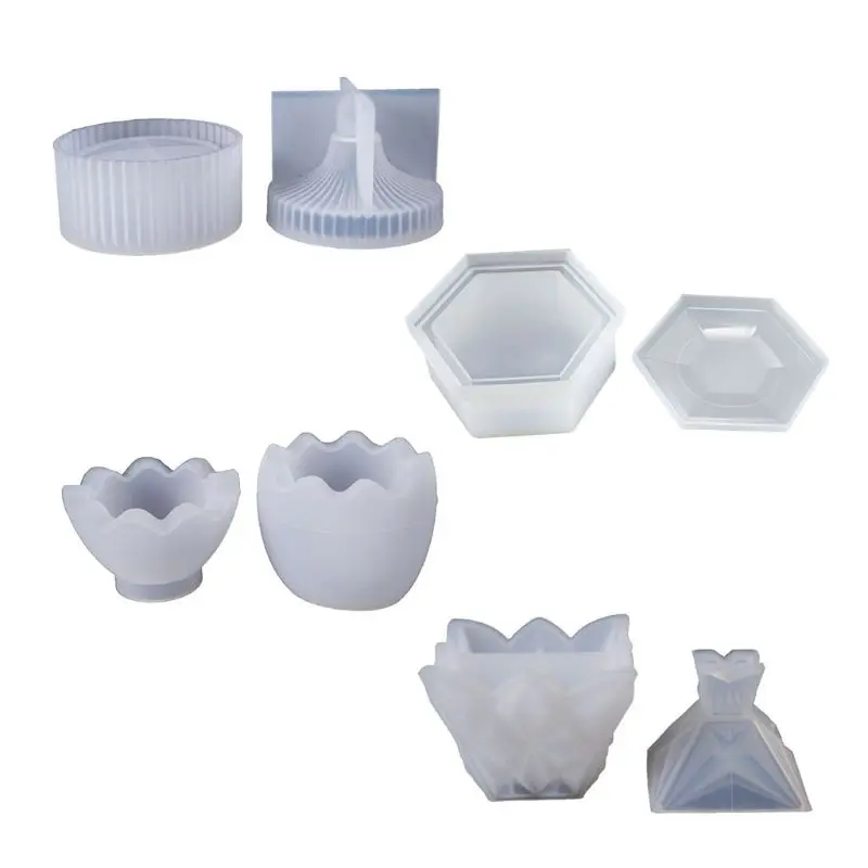 4 Pcs Crystal Epoxy Resin Mold Jewelry Storage Box Casting Silicone Mould Handmade DIY Crafts Making Tools
4 Pcs Crystal Epoxy Resin Mold Jewelry Storage Box Casting Silicone Mould Handmade DIY Crafts Making Tools