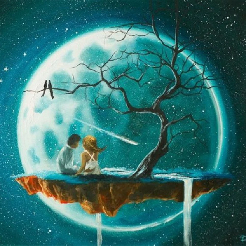 5D DIY Diamond Painting Moon Full Round Diamond Embroidered Landscape Cross Stitch Gift Home Decoration 
5D DIY Diamond Painting Moon Full Round Diamond Embroidered Landscape Cross Stitch Gift Home Decoration