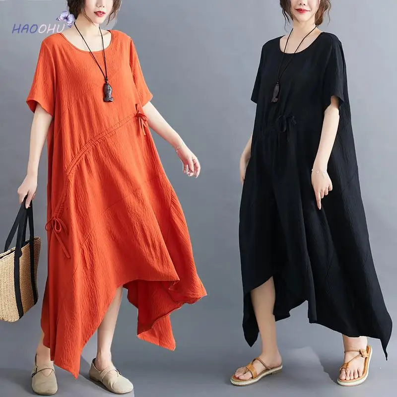 Loose Size Easy Irregular Solid Artistic Skirt Slimming Large Dress to New 2021 Women's HAOOHU Color Summer Korean Style Match
Loose Size Easy Irregular Solid Artistic Skirt Slimming Large Dress to New 2021 Women's HAOOHU Color Summer Korean Style Match