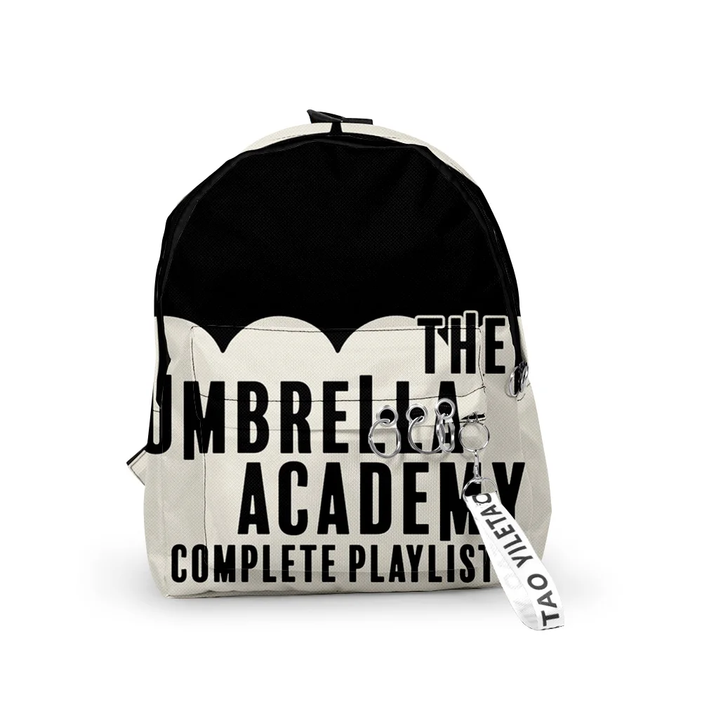 2021 New Arrival The Umbrella Academy Fashion Oxford Fabric One Shoulder Keychain Backpack Printed Casual Student School Bag
2021 New Arrival The Umbrella Academy Fashion Oxford Fabric One Shoulder Keychain Backpack Printed Casual Student School Bag