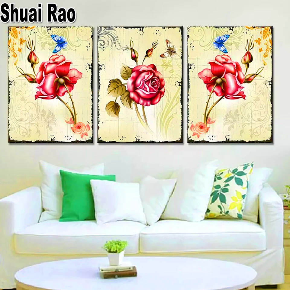 3 Piece diamond painting Vintage Rose diamond embroidery cross stitch Full square/round rhinestones mosaic crystal Triptych Art,
3 Piece diamond painting Vintage Rose diamond embroidery cross stitch Full square/round rhinestones mosaic crystal Triptych Art,