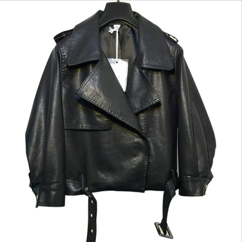 ZCSMLL Women's Loose Leather Jacket 2021 Autumn Korean New BF Style Nine-Sleeve Lantern Sleeve Short Jacket
ZCSMLL Women's Loose Leather Jacket 2021 Autumn Korean New BF Style Nine-Sleeve Lantern Sleeve Short Jacket