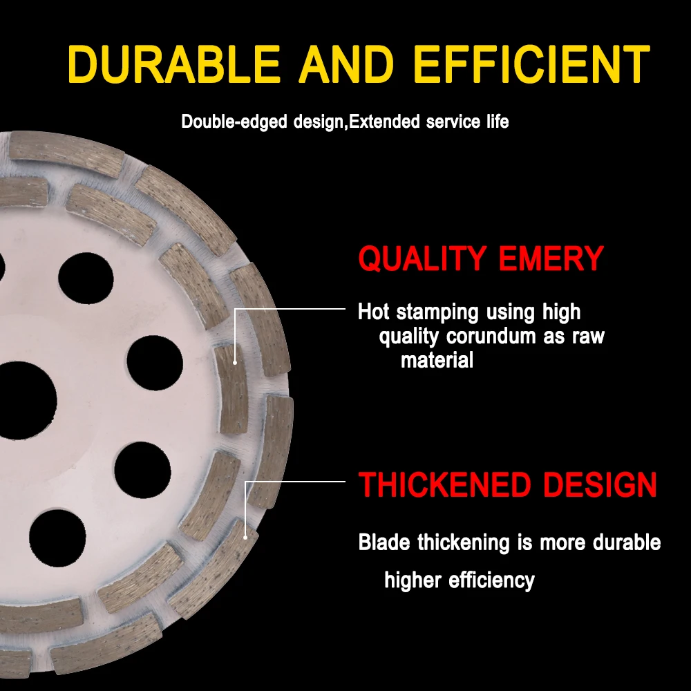 150mm Diamond Grinding Disc Abrasive Grinder Wheel Concrete Metalworking Cutting Grinding Wheels Cup Shape 1Pc
150mm Diamond Grinding Disc Abrasive Grinder Wheel Concrete Metalworking Cutting Grinding Wheels Cup Shape 1Pc