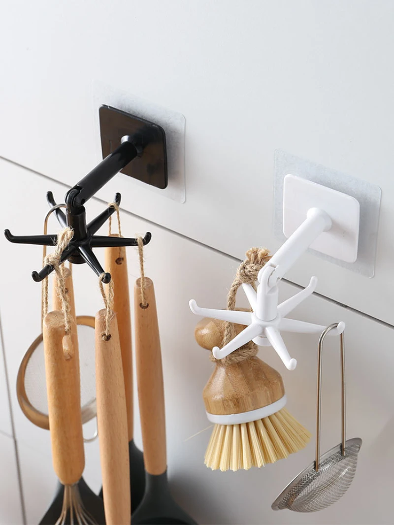 Rotated Kitchen Hooks 360 Degrees Self Adhesive 6 Hooks Home Wall Door Hook Handbag Clothes Ties Bag Hanger Hanging Rack
Rotated Kitchen Hooks 360 Degrees Self Adhesive 6 Hooks Home Wall Door Hook Handbag Clothes Ties Bag Hanger Hanging Rack