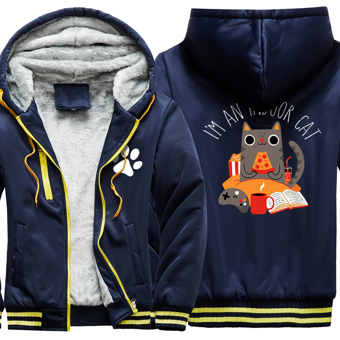 Eat Pizza Cat 2020 New Arrival Thicken Jackets For Mens Wool Liner Long Sleeve Casual Korean Style Tops Streetwear Zipper Homme
Eat Pizza Cat 2020 New Arrival Thicken Jackets For Mens Wool Liner Long Sleeve Casual Korean Style Tops Streetwear Zipper Homme